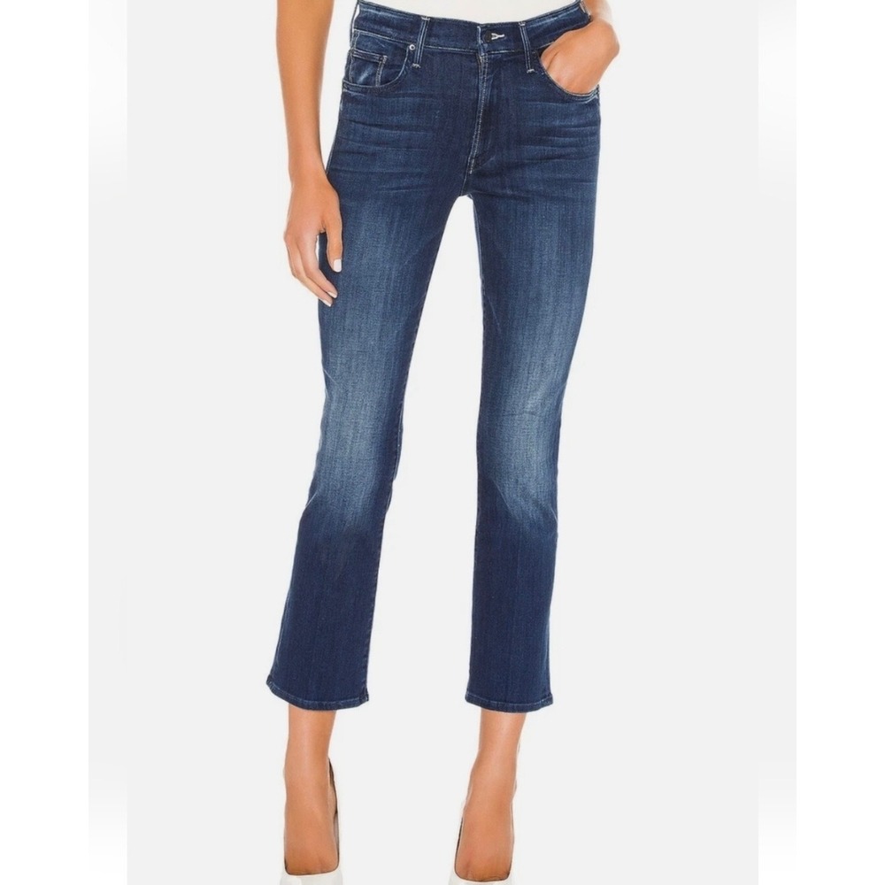 Mother The Insider Ankle Jeans The Road To Paradise Dark Blue‎ High Rise 26